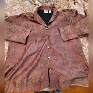 Chico's green silk jacket